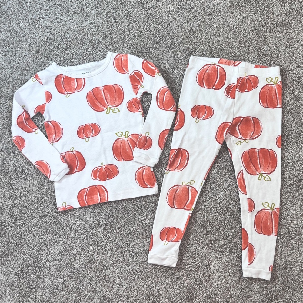 Carter’s Two Piece Pumpkin Long Sleeve Pajama Set